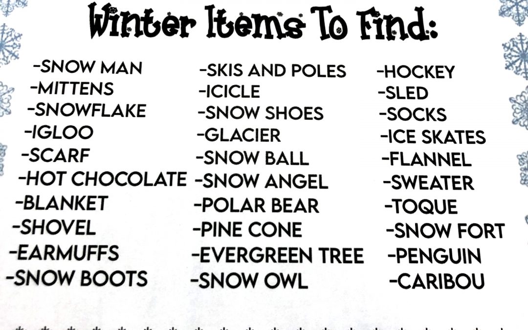 Winter Scavenger Hunt