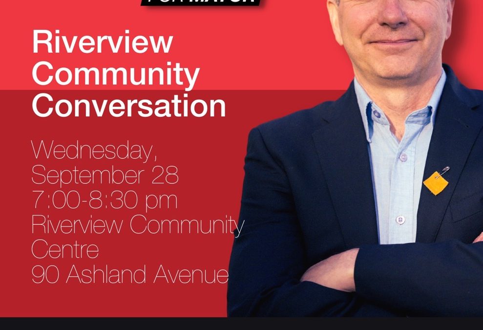 Riverview/Lord Roberts Community Conversation with Shaun Loney