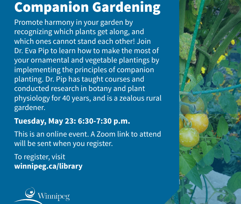 Companion Gardening, May 23rd Online Event